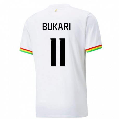 Kandiny Niño Camiseta Ghana Osman Bukari #11 Blanco 1ª Equipación 22-24 La Camisa Chile