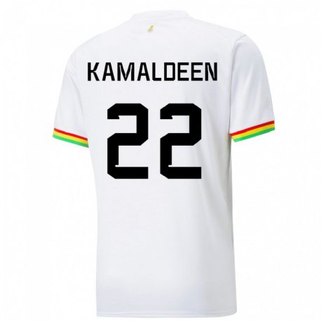 Kandiny Niño Camiseta Ghana Kamaldeen Sulemana #22 Blanco 1ª Equipación 22-24 La Camisa Chile