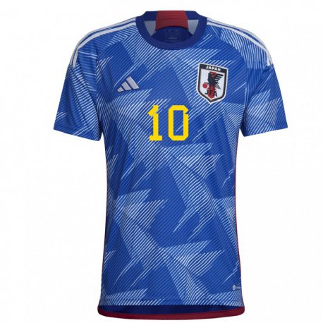 Kandiny Niño Camiseta Japón Takumi Minamino #10 Azul Real 1ª Equipación 22-24 La Camisa Chile