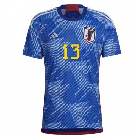 Kandiny Niño Camiseta Japón Hidemasa Morita #13 Azul Real 1ª Equipación 22-24 La Camisa Chile