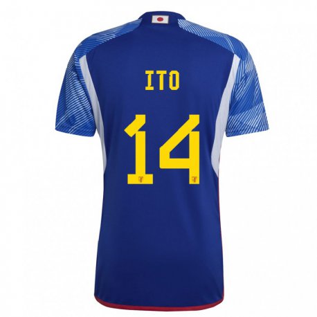 Kandiny Niño Camiseta Japón Junya Ito #14 Azul Real 1ª Equipación 22-24 La Camisa Chile