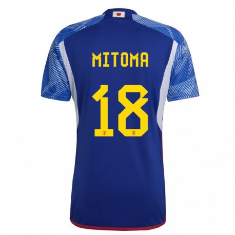 Kandiny Niño Camiseta Japón Kaoru Mitoma #18 Azul Real 1ª Equipación 22-24 La Camisa Chile