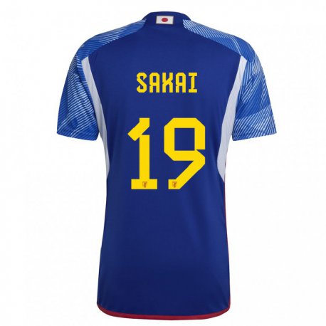 Kandiny Niño Camiseta Japón Hiroki Sakai #19 Azul Real 1ª Equipación 22-24 La Camisa Chile