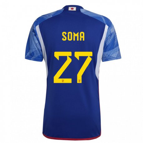 Kandiny Niño Camiseta Japón Yuki Soma #27 Azul Real 1ª Equipación 22-24 La Camisa Chile