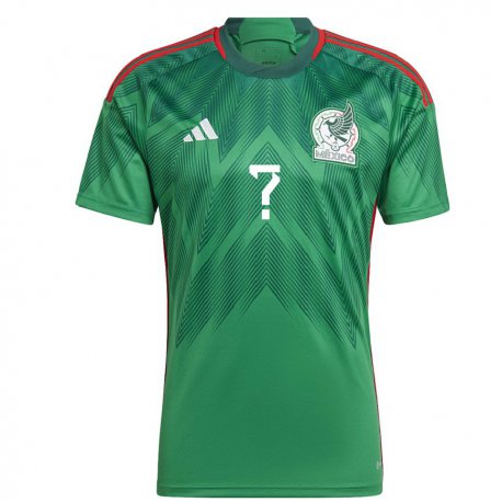 Kandiny Niño Camiseta México Su Nombre #0 Verde 1ª Equipación 22-24 La Camisa Chile