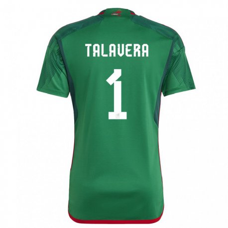 Kandiny Niño Camiseta México Alfredo Talavera #1 Verde 1ª Equipación 22-24 La Camisa Chile