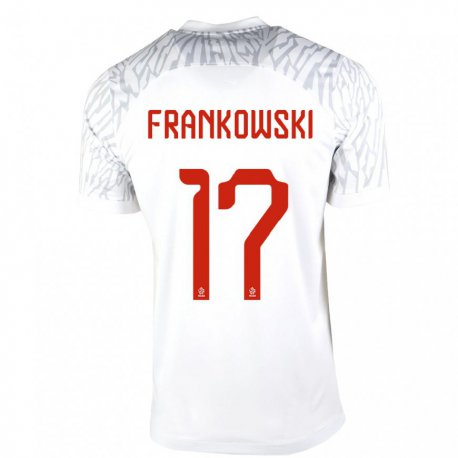 Kandiny Niño Camiseta Polonia Przemyslaw Frankowski #17 Blanco 1ª Equipación 22-24 La Camisa Chile