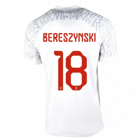 Kandiny Niño Camiseta Polonia Bartosz Bereszynski #18 Blanco 1ª Equipación 22-24 La Camisa Chile