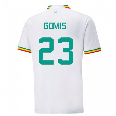 Kandiny Niño Camiseta Senegal Alfred Gomis #23 Blanco 1ª Equipación 22-24 La Camisa Chile