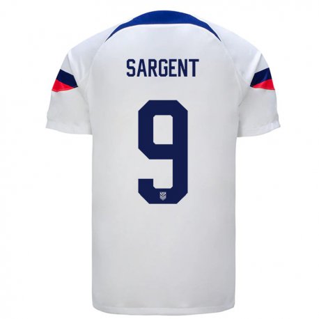 Kandiny Niño Camiseta Estados Unidos Josh Sargent #9 Blanco 1ª Equipación 22-24 La Camisa Chile