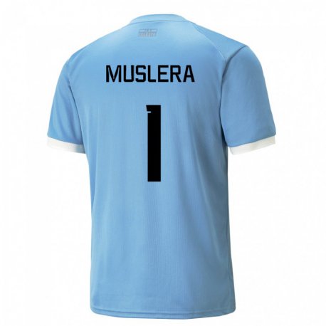 Kandiny Niño Camiseta Uruguay Fernando Muslera #1 Azul 1ª Equipación 22-24 La Camisa Chile