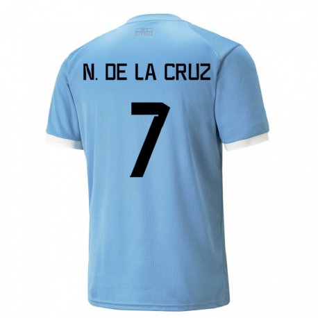 Kandiny Niño Camiseta Uruguay Nicolas De La Cruz #7 Azul 1ª Equipación 22-24 La Camisa Chile