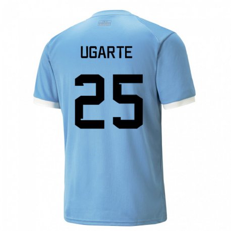 Kandiny Niño Camiseta Uruguay Manuel Ugarte #25 Azul 1ª Equipación 22-24 La Camisa Chile
