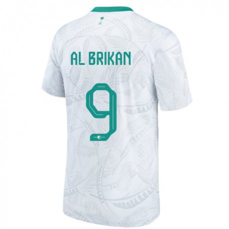 Kandiny Niño Camiseta Arabia Saudita Feras Al Brikan #9 Blanco 1ª Equipación 22-24 La Camisa Chile