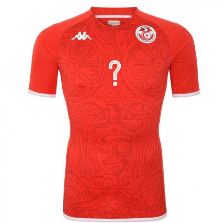 Kandiny Niño Camiseta Túnez Su Nombre #0 Rojo 1ª Equipación 22-24 La Camisa Chile
