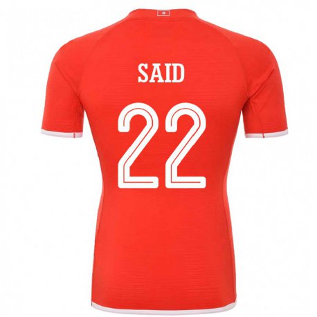Kandiny Niño Camiseta Túnez Bechir Ben Said #22 Rojo 1ª Equipación 22-24 La Camisa Chile