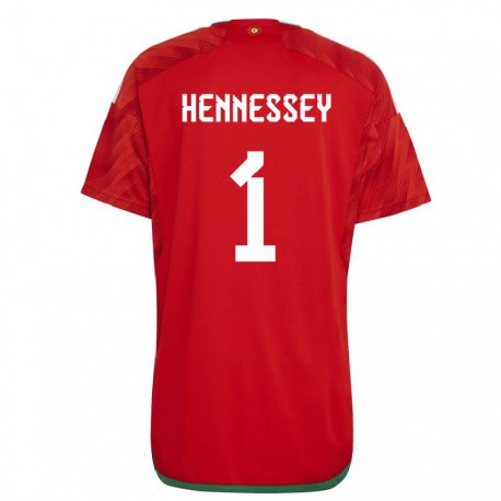 Kandiny Niño Camiseta Gales Wayne Hennessey #1 Rojo 1ª Equipación 22-24 La Camisa Chile