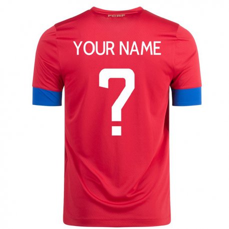 Kandiny Niño Camiseta Costa Rica Su Nombre #0 Rojo 1ª Equipación 22-24 La Camisa Chile