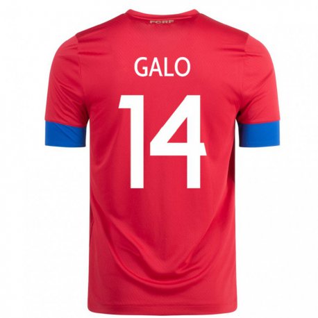 Kandiny Niño Camiseta Costa Rica Orlando Galo #14 Rojo 1ª Equipación 22-24 La Camisa Chile