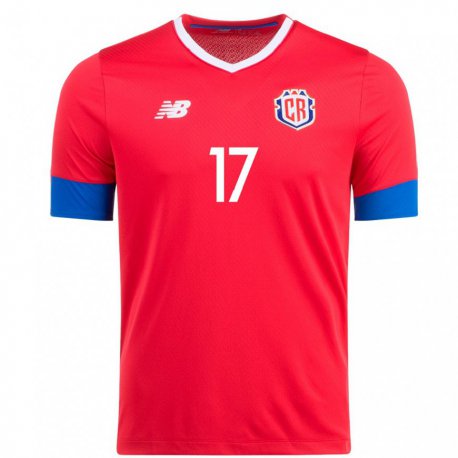 Kandiny Niño Camiseta Costa Rica Roan Wilson #17 Rojo 1ª Equipación 22-24 La Camisa Chile
