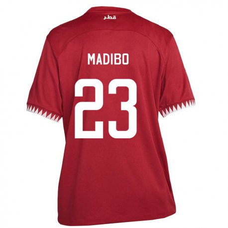 Kandiny Niño Camiseta Catar Assim Madibo #23 Granate 1ª Equipación 22-24 La Camisa Chile