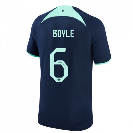 Kandiny Niño Camiseta Australia Martin Boyle #6 Azul Oscuro 2ª Equipación 22-24 La Camisa Chile