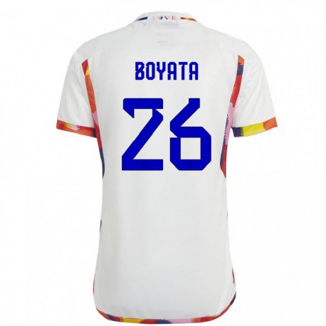 Kandiny Niño Camiseta Bélgica Dedryck Boyata #26 Blanco 2ª Equipación 22-24 La Camisa Chile