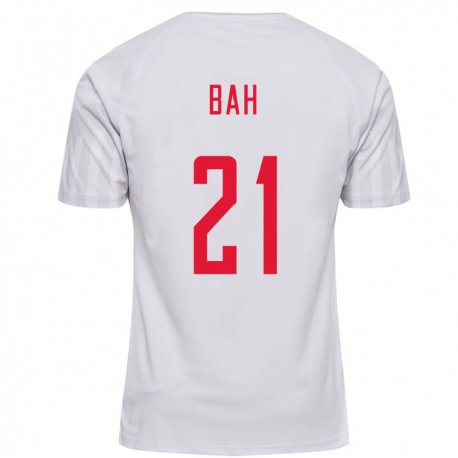 Kandiny Niño Camiseta Dinamarca Alexander Bah #21 Blanco 2ª Equipación 22-24 La Camisa Chile