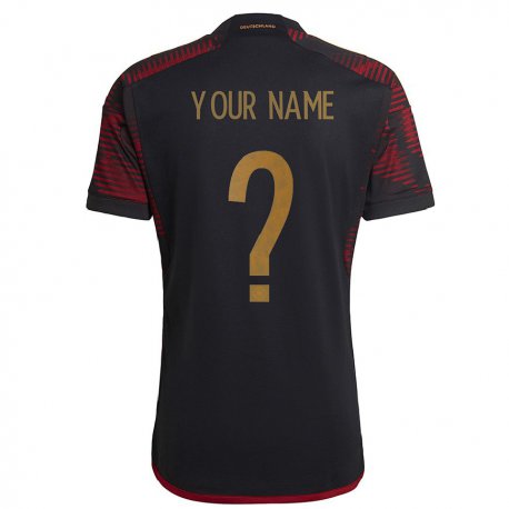 Kandiny Niño Camiseta Alemania Su Nombre #0 Granate Negro 2ª Equipación 22-24 La Camisa Chile