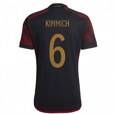 Kandiny Niño Camiseta Alemania Joshua Kimmich #6 Granate Negro 2ª Equipación 22-24 La Camisa Chile
