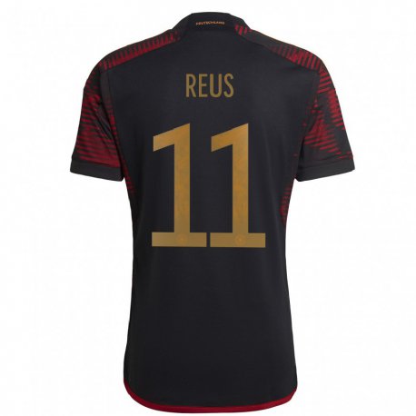 Kandiny Niño Camiseta Alemania Marco Reus #11 Granate Negro 2ª Equipación 22-24 La Camisa Chile