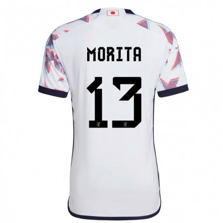Kandiny Niño Camiseta Japón Hidemasa Morita #13 Blanco 2ª Equipación 22-24 La Camisa Chile