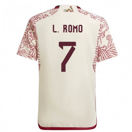 Kandiny Niño Camiseta México Luis Romo #7 Maravilla Blanco Rojo 2ª Equipación 22-24 La Camisa Chile