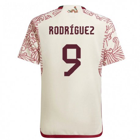 Kandiny Niño Camiseta México Carlos Rodriguez #9 Maravilla Blanco Rojo 2ª Equipación 22-24 La Camisa Chile