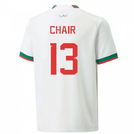 Kandiny Niño Camiseta Marruecos Iliass Chair #13 Blanco 2ª Equipación 22-24 La Camisa Chile