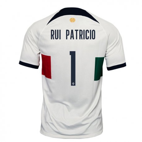 Kandiny Niño Camiseta Portugal Rui Patricio #1 Blanco 2ª Equipación 22-24 La Camisa Chile