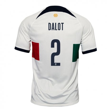 Kandiny Niño Camiseta Portugal Diogo Dalot #2 Blanco 2ª Equipación 22-24 La Camisa Chile