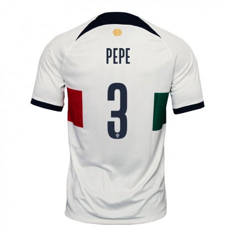 Kandiny Niño Camiseta Portugal Pepe #3 Blanco 2ª Equipación 22-24 La Camisa Chile