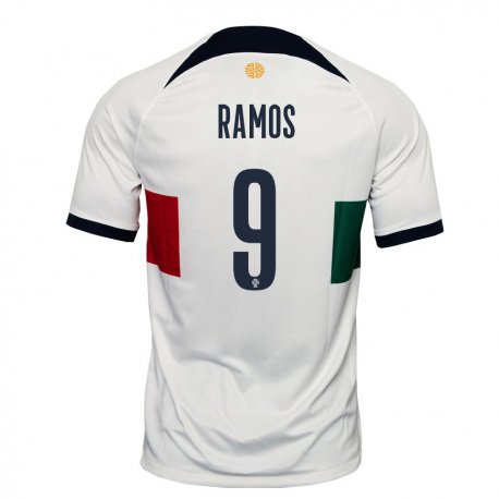 Kandiny Niño Camiseta Portugal Goncalo Ramos #9 Blanco 2ª Equipación 22-24 La Camisa Chile