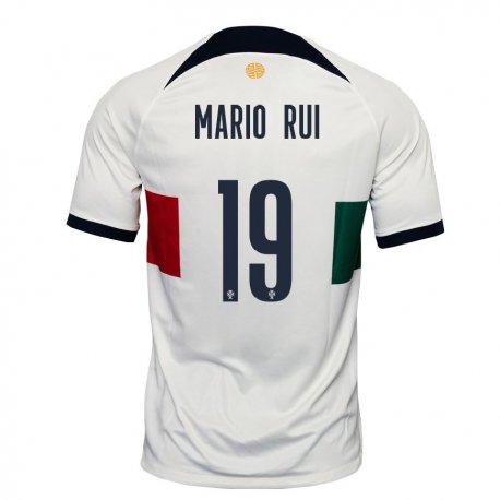 Kandiny Niño Camiseta Portugal Mario Rui #19 Blanco 2ª Equipación 22-24 La Camisa Chile
