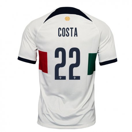 Kandiny Niño Camiseta Portugal Diogo Costa #22 Blanco 2ª Equipación 22-24 La Camisa Chile