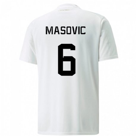 Kandiny Niño Camiseta Serbia Erhan Masovic #6 Blanco 2ª Equipación 22-24 La Camisa Chile