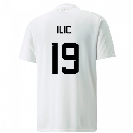 Kandiny Niño Camiseta Serbia Ivan Ilic #19 Blanco 2ª Equipación 22-24 La Camisa Chile