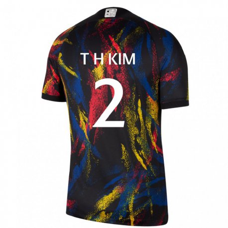 Kandiny Niño Camiseta Corea Del Sur Tae-hwan Kim #2 Multicolores 2ª Equipación 22-24 La Camisa Chile
