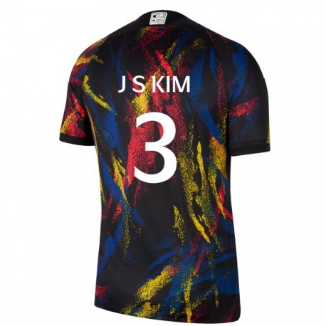 Kandiny Niño Camiseta Corea Del Sur Jin-su Kim #3 Multicolores 2ª Equipación 22-24 La Camisa Chile