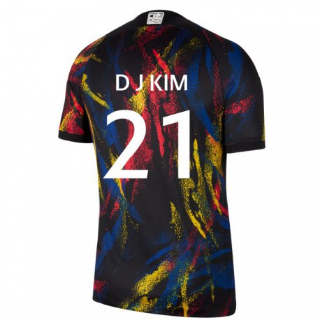 Kandiny Niño Camiseta Corea Del Sur Dong-jun Kim #21 Multicolores 2ª Equipación 22-24 La Camisa Chile