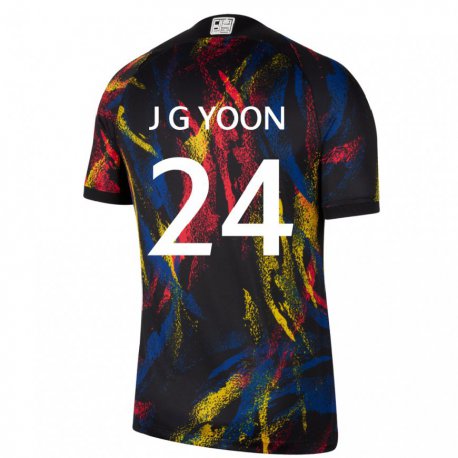 Kandiny Niño Camiseta Corea Del Sur Jong-gyu Yoon #24 Multicolores 2ª Equipación 22-24 La Camisa Chile
