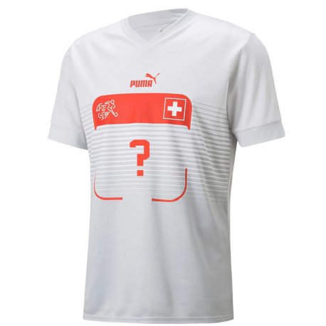 Kandiny Niño Camiseta Suiza Su Nombre #0 Blanco 2ª Equipación 22-24 La Camisa Chile