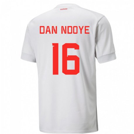 Kandiny Niño Camiseta Suiza Dan Ndoye #16 Blanco 2ª Equipación 22-24 La Camisa Chile