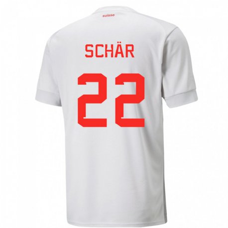 Kandiny Niño Camiseta Suiza Fabian Schar #22 Blanco 2ª Equipación 22-24 La Camisa Chile